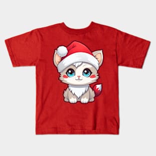 Christmas Cat Kids T-Shirt